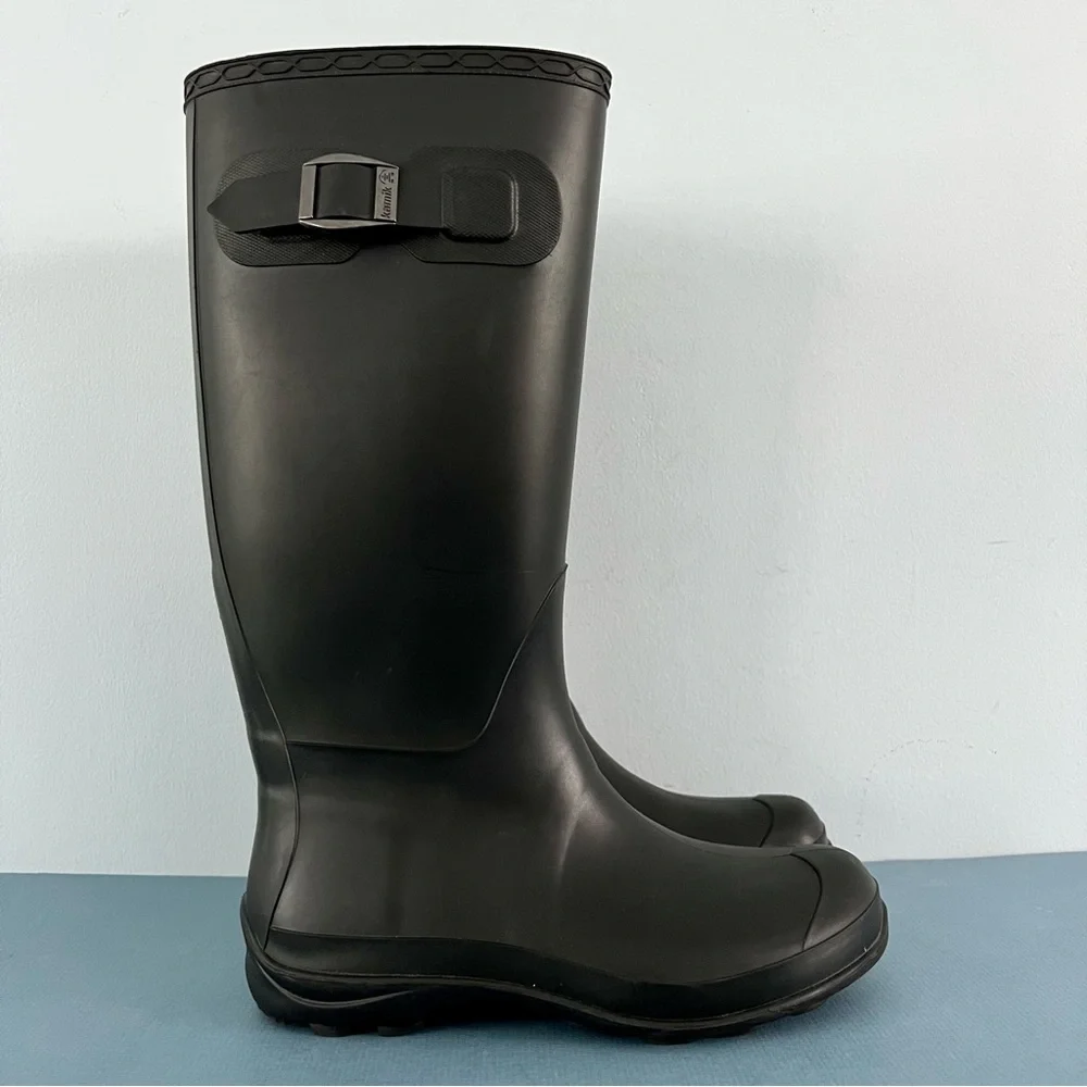 Kamik Olivia Waterproof‎ Black Rubber Rain Boots